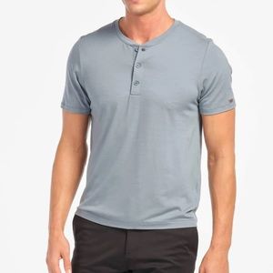 RHONE Trek Merino Wool Henley Short Sleeve Shirt